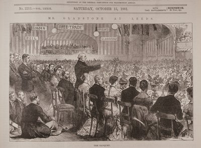 Mr. Gladstone at Leeds: The Banquet, from 